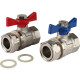 Комплект шаровых кранов REHAU RAUTHERM S прямых никелированных G1 12081221001