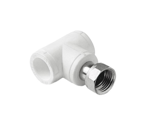Тройник PRO AQUA PP-R 25 мм x 1 с накидной гайкой белый PA29115