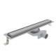 Трап душевой Plumberia Selection PS IN-TILE 6x100 см нержавеющая сталь PST100MT