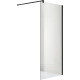Душевая перегородка Aquanet Walk In WIW 09020BL 900x2000 мм с держателем черный профиль AQ WIW 09020BL