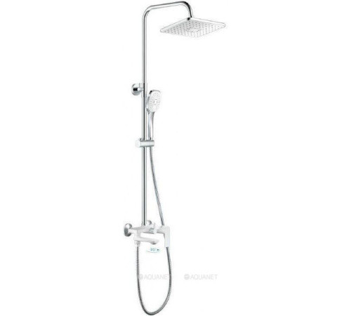 Душевая система Haiba HB24505-8 с изливом и тропическим душем хром/белый HB24505-8