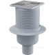 Трап сливной AlcaPlast 105x105/50 мм прямой выпуск решетка нерж. сталь APV2