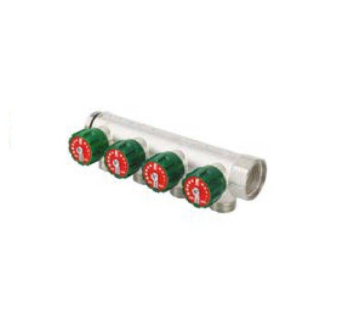 Коллектор модульный HOGER 3/4 на 4 контура 1/2 НР ПУ латунь MW0304T