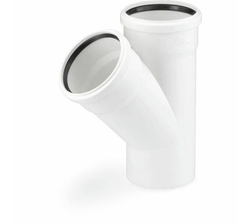 Тройник равнопроходной REHAU RAUPIANO Plus 45° 125 мм 11205841001
