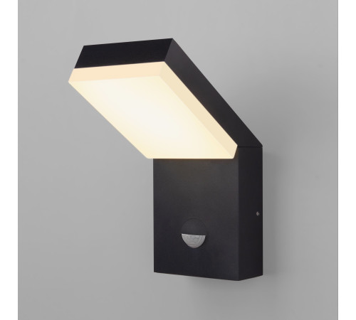 Уличный настенный светодиодный светильник Sensor IP54 с датчиком движения 1541 TECHNO LED черный