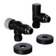 Набор термостатический осевой Royal Thermo Design Pro 15 мм M30x1,5 Черный НС-1646644