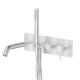 Смеситель для ванны Newform X-STEEL 316 встраиваемый с ручным душем излив 231 мм Stainless steel 69680EX.50.050