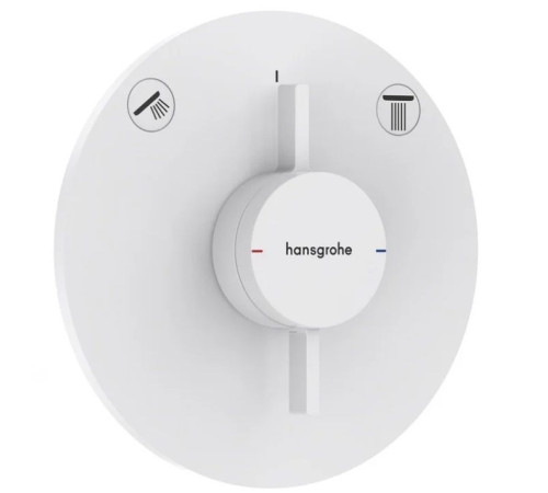 Смеситель для 2 потребителей hansgrohe DuoTurn S внешняя часть белый матовый 75418700