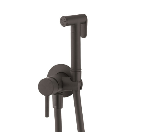Смеситель для биде Reitano Minimal скрытый монтаж с гигиеническим душем Matt Black 55STFBSMMB