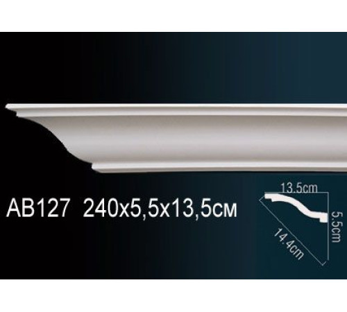 Карниз потолочный полиуретановый Perfect 35x35x2000 мм AB127