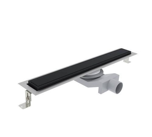 Трап душевой Plumberia Selection PS IN-TILE 6x90 см комбинированный затвор черный матовый PST90NO