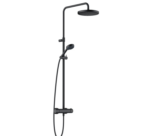 Душевая система Kludi Logo Dual Shower System с термостатом Ø245/96 мм черный 6808239-00