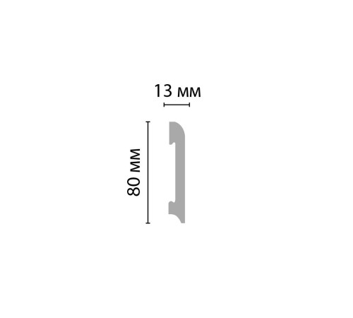 Плинтус напольный DECOMASTER D037-115 ДМ 80х13х2400 мм D037-115 ДМ