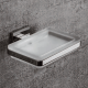 Мыльница подвесная Colombo Design Basic Q хром матовое стекло B3701.CR-VAN