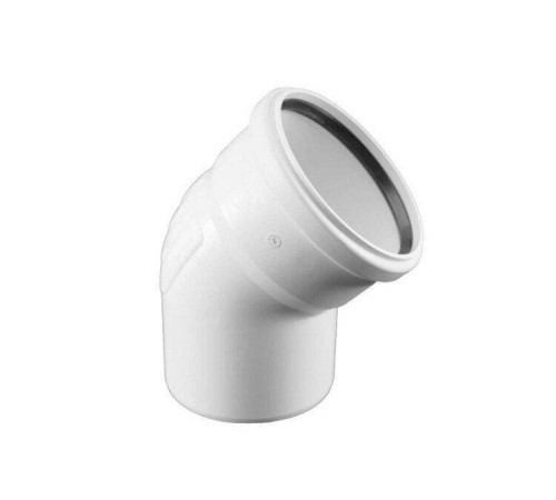 Отвод REHAU RAUPIANO Plus 45° 125 мм полипропилен 11234941001
