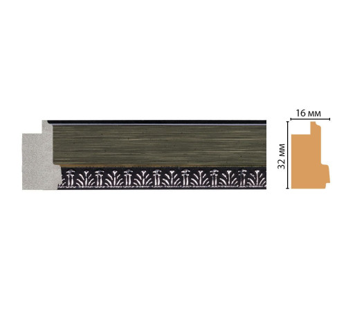 Багет из полистирола DECOMASTER FM16-2 32х16х2850 мм FM16-2