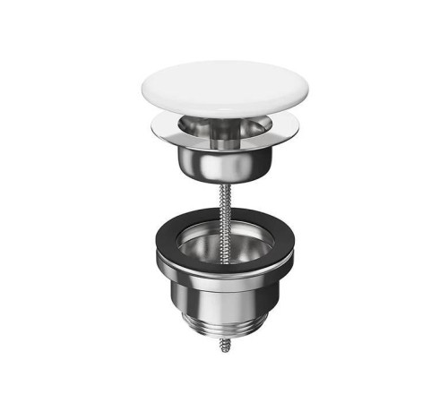 Донный клапан Kerama Marazzi для раковины белый глянцевый DRR.1/WHT