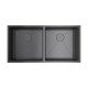 Кухонная мойка Omoikiri Taki 86-2-U/IF Side-GM 86.5x44 см вороненая сталь 4993793