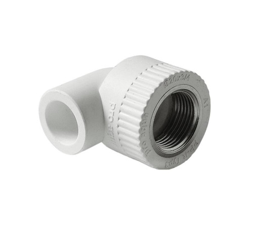Угольник комбинированный Pro Aqua PP-R 25 мм x 1/2 ВР белый PA26012P