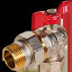 Кран шаровой угловой с американкой ROMMER 1 ВР/НР ручка-бабочка RBV-0006-2610225