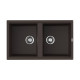 Кухонная мойка Omoikiri Tedori 86-2-DC 86x51 см темный шоколад 4993928