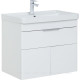 Тумба с раковиной Aquanet Ирис new 70 подвесная 1 ящик 2 фасада белый глянец 00312427