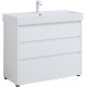Тумба под раковину Aquanet Nova Lite 100 3 ящика Slim Synergy белый глянец 00302478