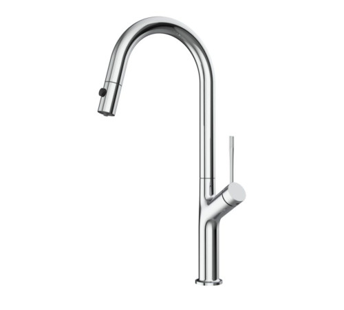 Смеситель для кухни AQUAme Cucina с выдвижным U-изливом и фильтром хром AQM9905CR
