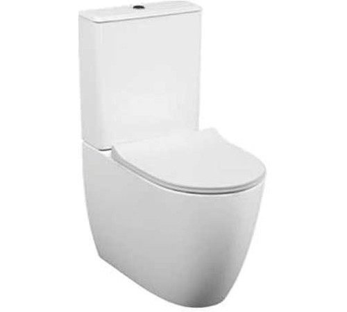 Унитаз напольный безободковый VitrA Sento Rim-ex Back-to-Wall с тонким сиденьем микролифт 9830B003-7203