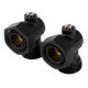 Набор для нижнего подключения радиатора Royal Thermo угловой раздельный 3/4x3/4 EK черный RTE 07.0005