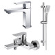 Набор смесителей 3 в 1 Aquanet Лира Set (AQ1410CR+AQ1440CR+AQ2018CR) хром AQ1430CR