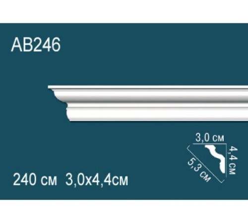Карниз потолочный Perfect AB246 полиуретановый 160x160x2000 мм AB246