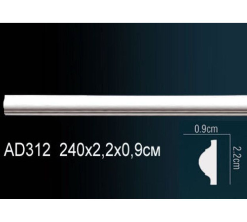 Молдинг Perfection AD312 полиуретановый 25х13х2000 мм AD312