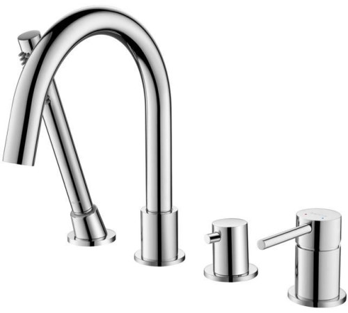 Смеситель на борт ванны Aquanet Европа на 4 отверстия хром AQ1348CR