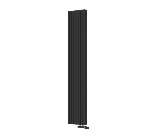 Радиатор стальной KZTO Quadrum 30 V 2 1750-8 8 секций нижнее подключение черный муар QUD30V217508UTRAL1T103S9005
