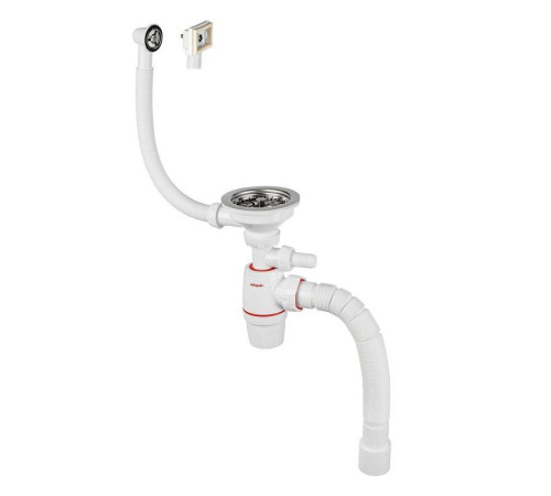Сифон для мойки Wirquin NEO 1 1/2 x 40/50 мм с переливом и отводом для бытовой техники 30987091