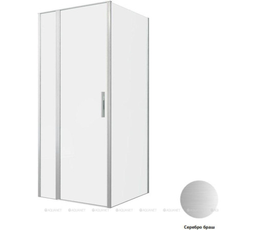 Душевое ограждение Allen Brau Priority 900х900 мм 8 мм серебро браш 3.31026.BA/3.31044.BA