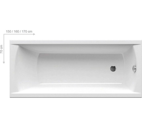 Ванна акриловая RAVAK Classic 170х70 см белая C541000000