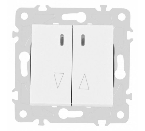 Выключатель для жалюзи с подсветкой без рамки Arte Milano 203 203.39-2.white