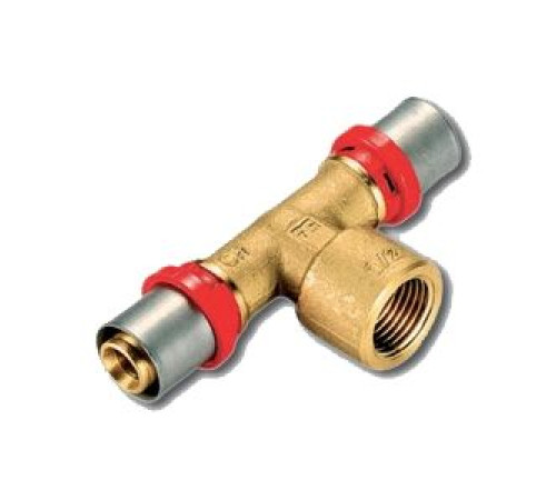 Тройник компрессионный Tiemme 16x2.0 - 1/2 ВР - 16x2.0 1650031