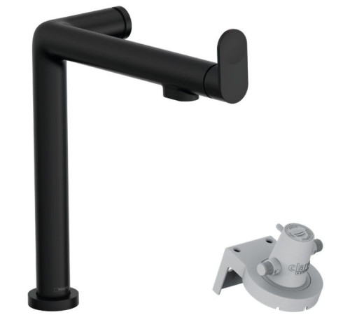 Смеситель для кухни Hansgrohe Aqittura M91 FilterSystem 240 с фильтрацией черный матовый 76804670