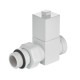 Набор дизайн-вентилей Royal Thermo CUBE прямой 1/2 белый RTE 50.030 WT