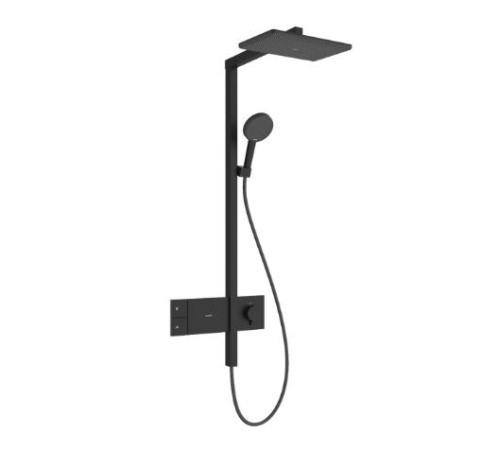 Душевая система Hansgrohe Raindance Alive Q с термостатом 210х345 мм черный матовый 24580670