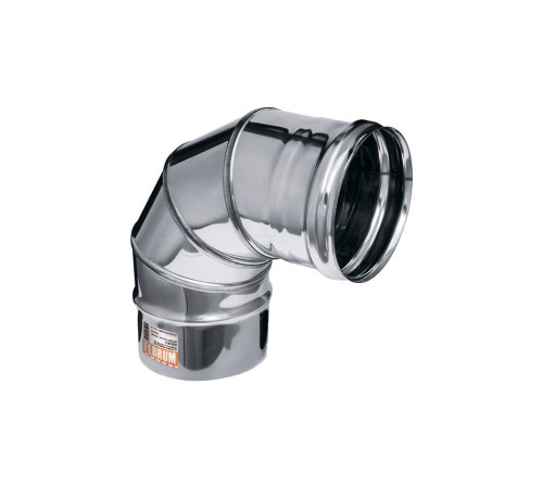 Колено дымохода 4-секционное 90° Ferrum AISI 430 0.5 мм 110 мм Af2202