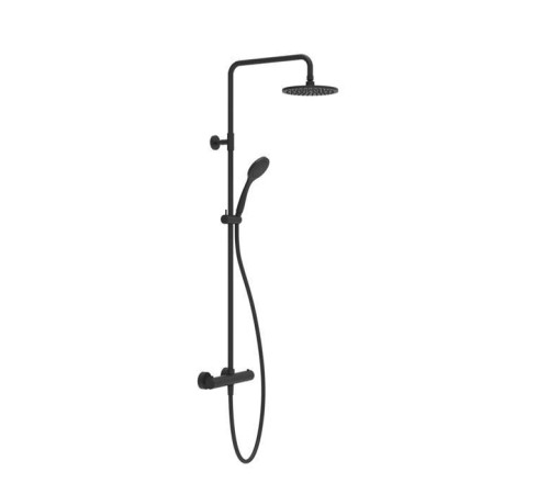 Душевая система Gessi Emporio с верхним душем, термостатом, штангой, шлангом и ручным душем Black XL 35181-299
