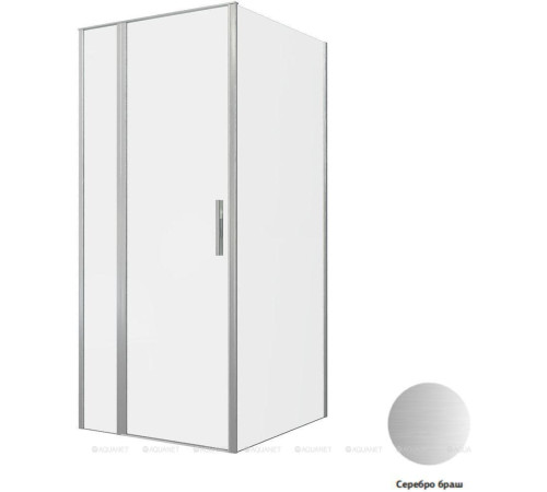Душевое ограждение Allen Brau Priority 900х1000 мм 8 мм серебро браш 3.31026.BA/3.31047.BA