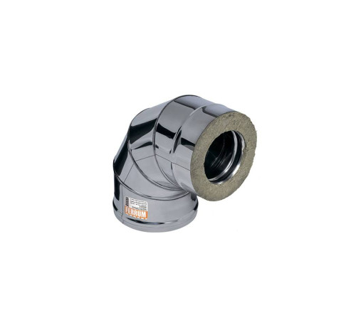 Сэндвич-колено 90° Ferrum AISI 430 0.8 мм / нерж 160/250 мм Af4237