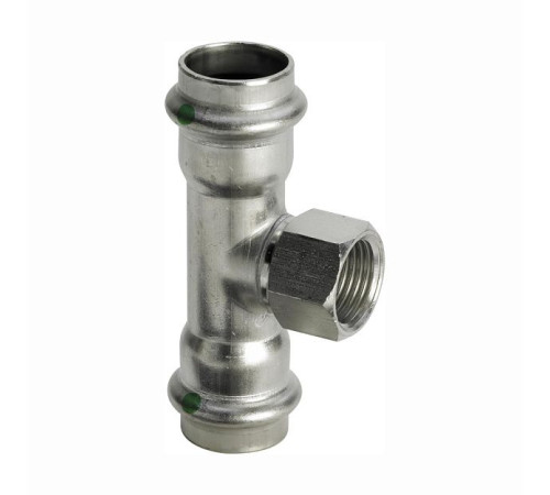 Тройник переходной Viega Sanpress Inox нержавеющая сталь 28x1x28 мм 449506