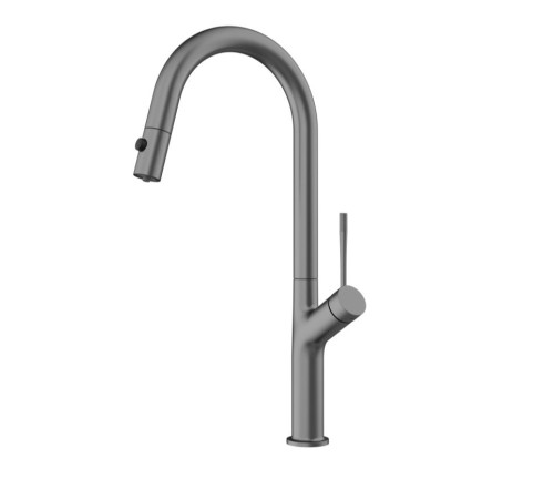 Смеситель для кухни AQUAme Cucina с выдвижным U-изливом и фильтром металл AQM9905GM
