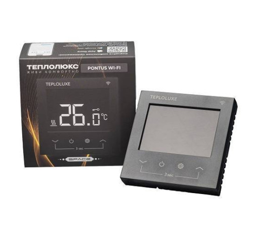 Терморегулятор Теплолюкс Pontus Space Wi-Fi черный 100037059600